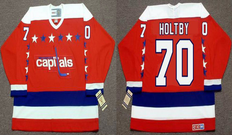 2019 Men Washington Capitals #70 Holtby red CCM NHL jerseys->washington capitals->NHL Jersey